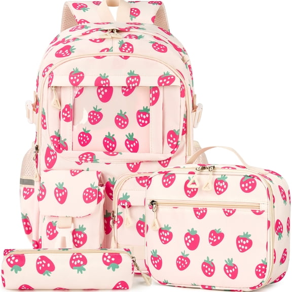 Inadays School Backpacks for Teens 3PCS Set Middle School Bookbag Students Lightweight Durable Casual Outdoor Daypack College