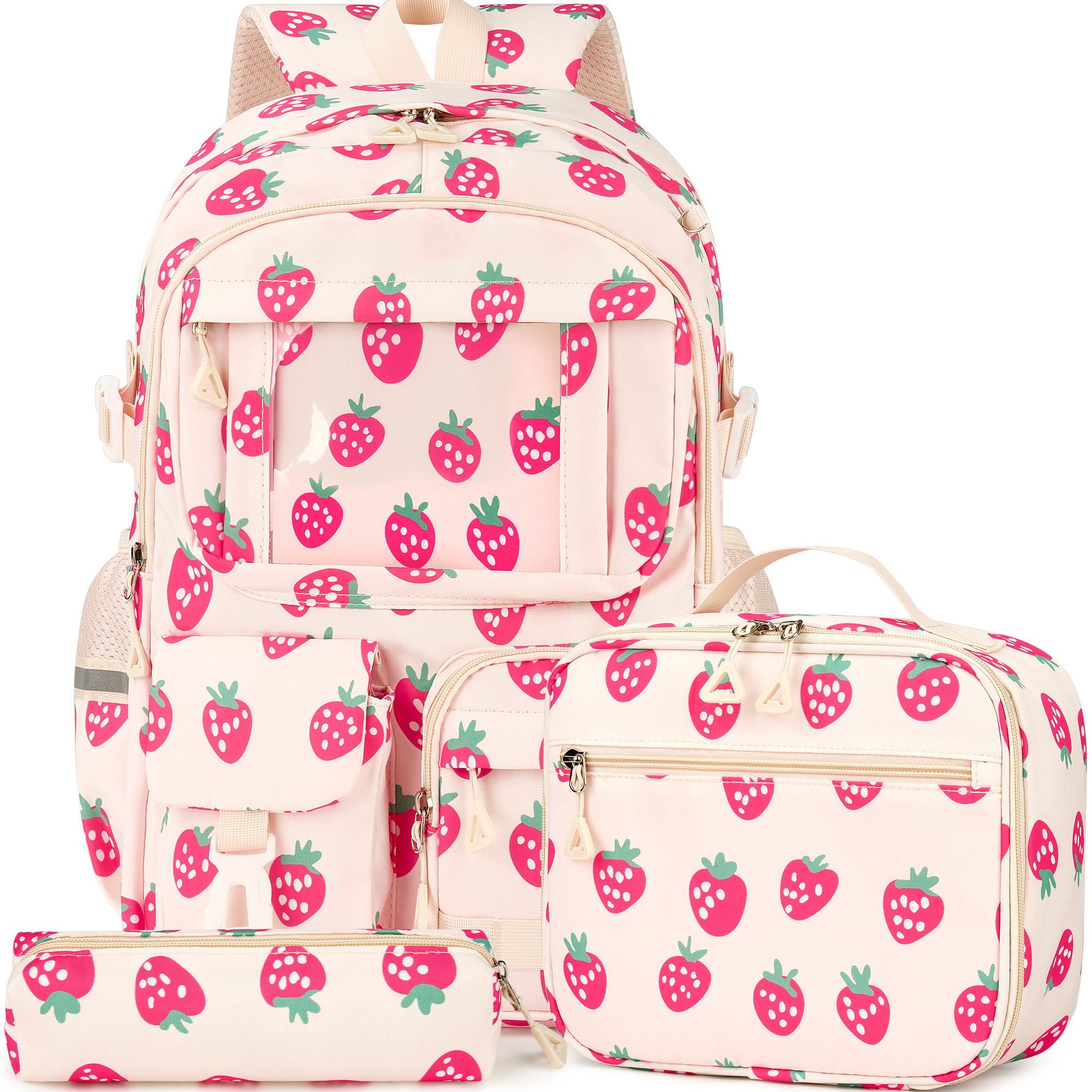 Inadays School Backpacks for Teens 3PCS Set Middle School Bookbag Students Lightweight Durable Casual Outdoor Daypack College