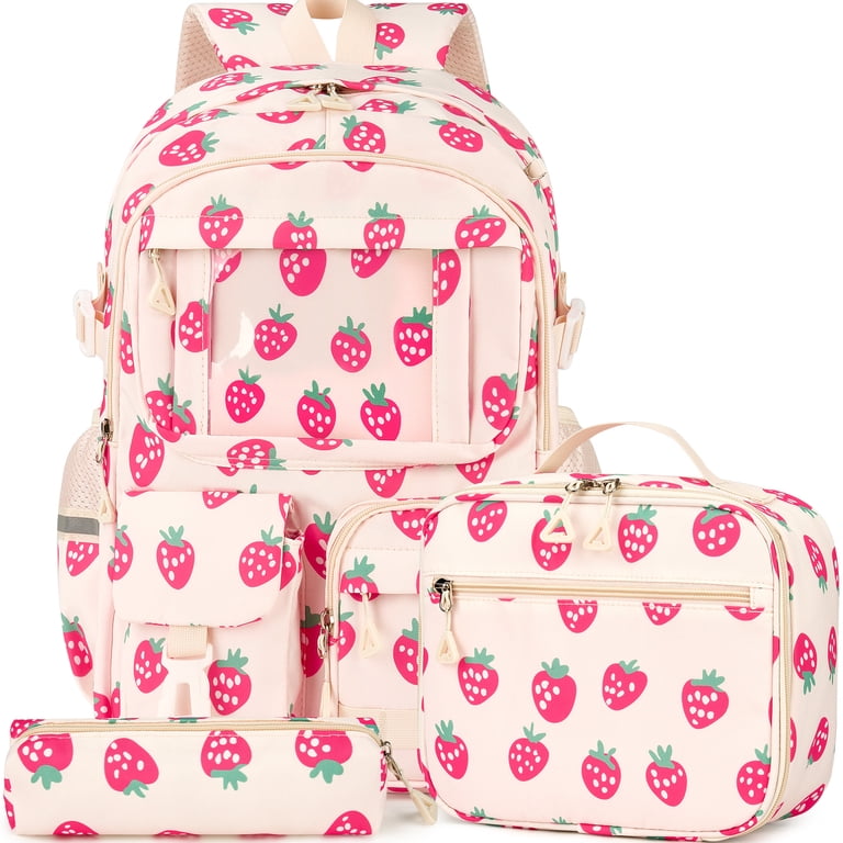 Inadays School Backpack Set, Pink, 3-Piece Waterproof photo 1