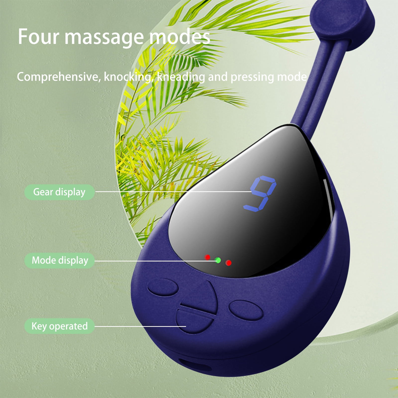 BCZHQQ Intelligent Neck Massager with Heat,4 Modes 9 Levels,Deep Tissue Relaxation,1.97x0.71x2.56in,USB Rechargeable,Portable,Perfect Mom's Christmas Gift