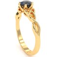 thumbnail image 5 of Celtic Trinity Knot Lab-Created Sapphire Engagement Ring In 14k Yellow Gold, 5 of 6