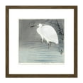 thumbnail image 1 of Koson Ohara Little Egret Bird Japanese Woodcut 8X8 Inch Square Wooden Framed Wall Art Print Picture with Mount, 1 of 4