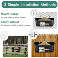 thumbnail image 4 of Black 2Pack Duck Feeder Fence Hanging Feed Trough Goose Turkey Trough with Clips, 4 of 5