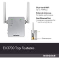 thumbnail image 5 of Wi-Fi Range Extender EX3700 - Coverage Up to 1000 Sq Ft and 15 Devices with AC750 Dual Band Wireless Signal Booster & Repeater (Up to 750Mbps Speed), and Compact Wall Plug Design, 5 of 5