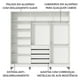 thumbnail image 5 of Ropero Closet Madesa 3 Puertas 3 Espejo B CP, 5 of 5