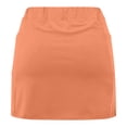 thumbnail image 5 of Moxiu Short Skorts for Women Solid Color Double Layer Skort with Pockets Tummy Control Skirt Shorts Plus Size 2025 Orange,M, 5 of 5