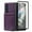 Deep Purple, variant on Dteck Wallet for Samsung Galaxy Z Fold 4 Case with Built-in Glass Screen Protector, Soft PU Leather Card Holder Flip Kickstand Protective Case for Z Fold 4 5G,Deep Purple