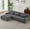 Gray, variant on MAYEERTY Chenille L-Shape Oversized Sectional Sofa, Minimalist for Apartment, 102×65" Gray