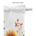 thumbnail image 5 of Colorful Floral Kitchen Valances for Windows Farmhouse Linen Window Valance Curtain for Living Room Window Treatment Botanical Pastoral Spring Flowers Valance Rod Pocket Topper Drape, 42 x 12 Inch, 5 of 6