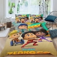 thumbnail image 2 of Equipo Zenko Go Conjunto de sábanas temático, trío de piezas, cómodo y amigable con la piel, diseño único, regalo de decoración para el hogar para familiares, amigos y fans,140cm *210cm, 2 of 6