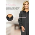 thumbnail image 2 of Women's Exquisite Form 50107 Coloratura 3/4 Sleeve Long Nightgown (Midnight Black XL), 2 of 7