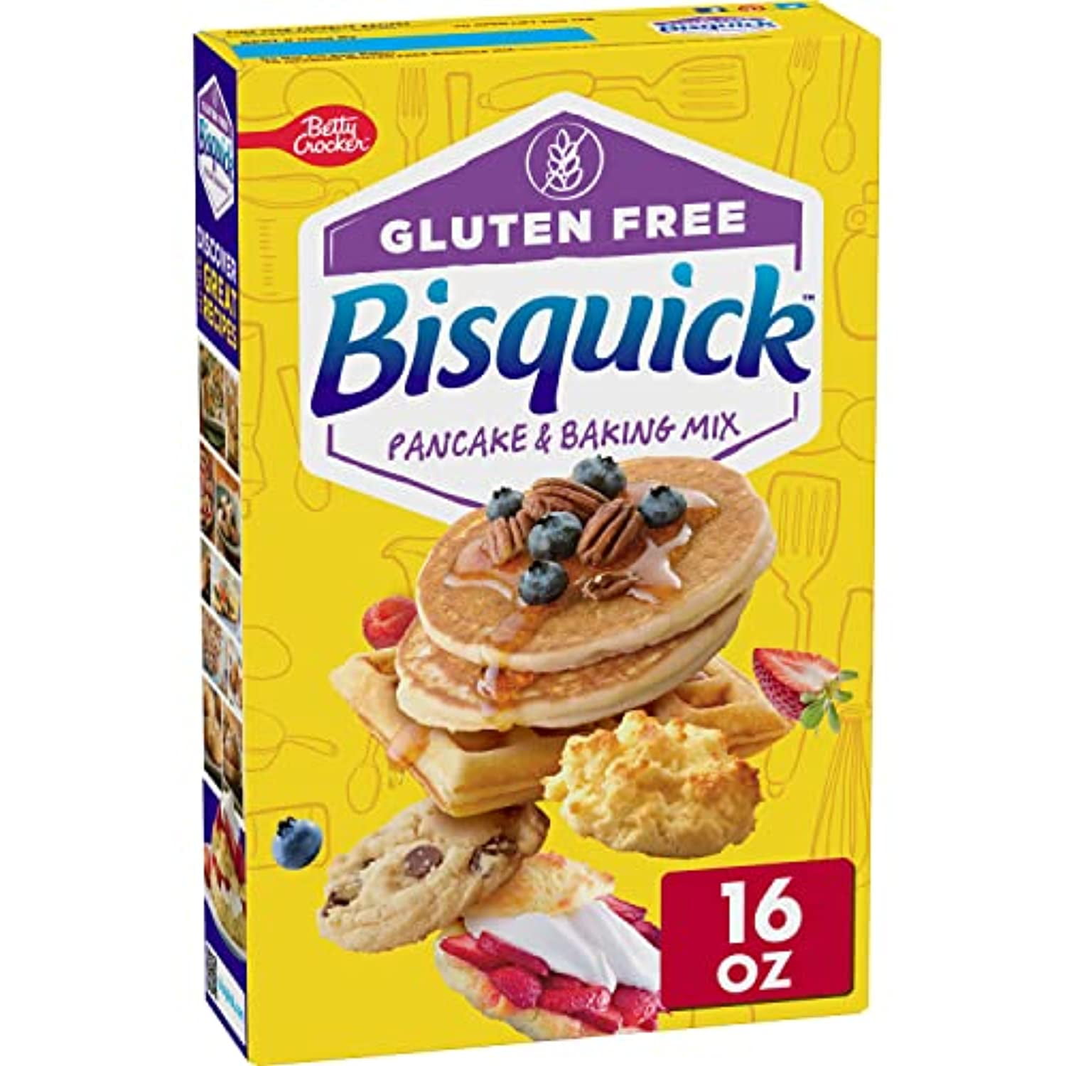 Betty Crocker Bisquick Pancake & Baking Mix, Gluten Free, 16 Oz (Pack
