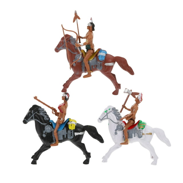 FELTECHELECTR 3 adornos de plástico para maquetas de equitación (estilo aleatorio)