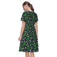 thumbnail image 2 of Bixox Robe d'Été à Manches Courtes pour Femmes Robe Ample Longueur Genou avec Poches-Dinosaure et Os, 2 of 7