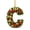 C, variant on Pompotops Christmas Hanging Initial Letters Acrylic Alphabet Letters Pendant for DIY Name Spelling,Green Rustic Holiday Home Decor Xmas Tree Decoration