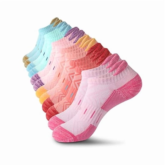 Eryueer Ankle Socks for Women 6 Pairs Athletic Cushioned Running Low Cut Socks Womens