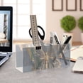 thumbnail image 4 of Luxury Butterfly Acrylic Pencil Pen Holder Cup 4 Compartments Desktop Organiser 7.87"x2.78"x3.54", 4 of 7