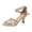 Rose Gold, variant on CQONEPT Women's Dressy Strappy Low Kitten Heels Pump Sandals Open Toe Comfortable Strappy Heels Sandals Size 6.5 Rose Gold