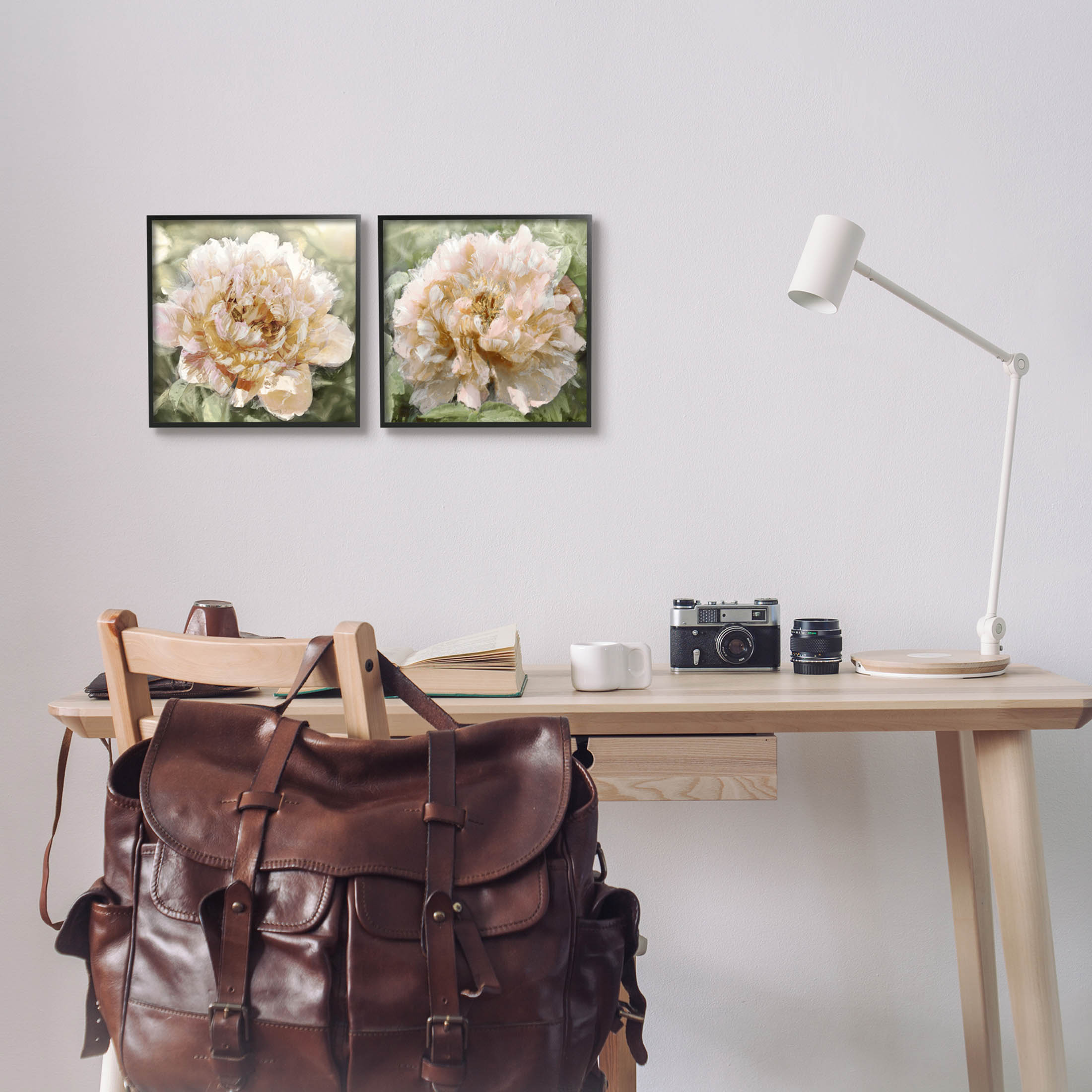 Carnation Plant Blooming Garden Botanical & Floral Graphic Art Black Framed Art Print Wall Art, Set of 2