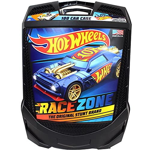 Hot Wheels Holds 18 Cars Tin Carry Case Blue New 