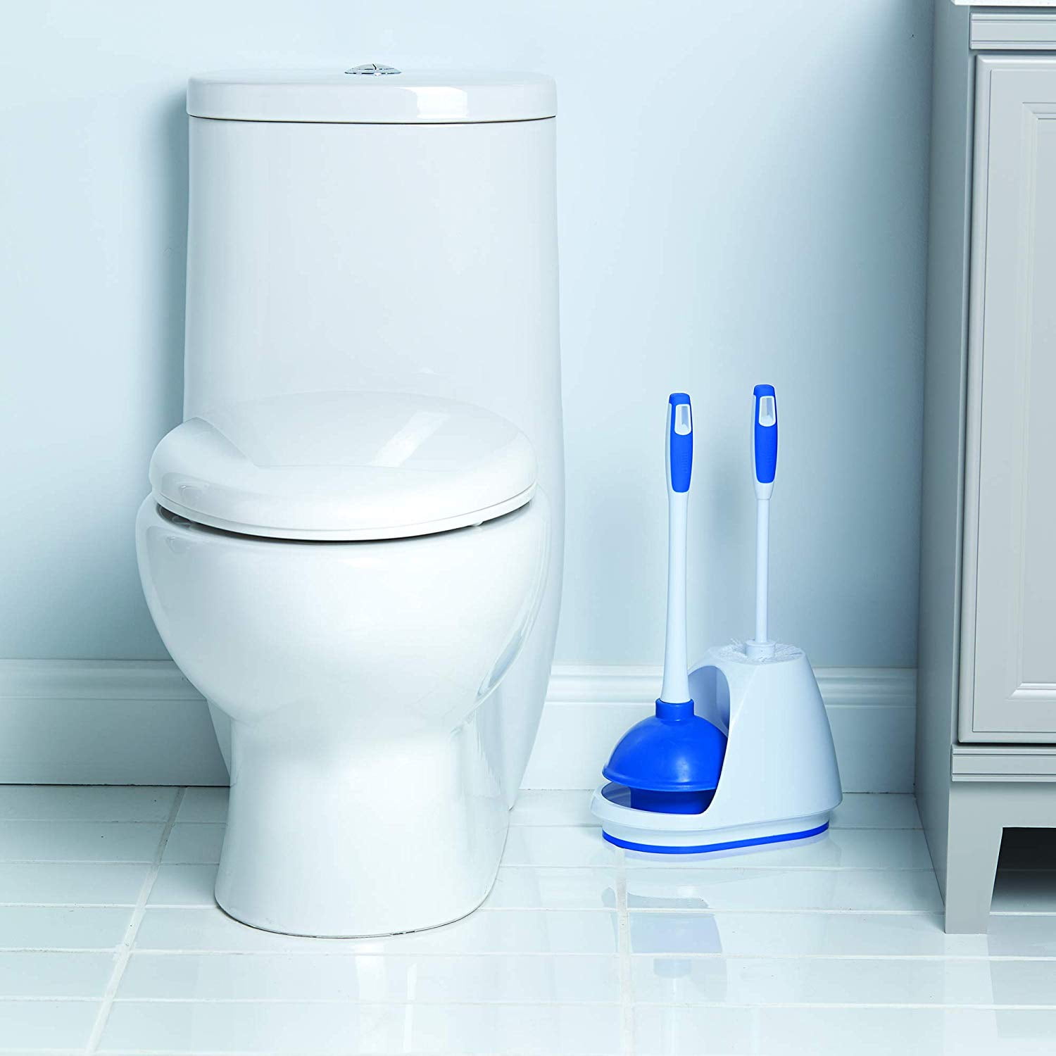 Clean 440436 Turbo Plunger and Bowl Brush Caddy Set Mr