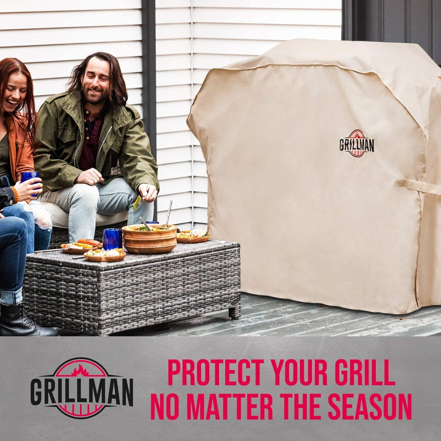 NEXTCOVER Grillabdeckung 600D – Wasserdicht, UV-beständig, Für Weber & Andere Grills Bis 64 Zoll