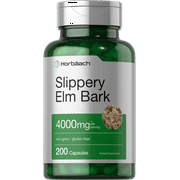 Slippery Elm Bark Extract | 4000mg | 200 Capsules | by Horbaach
