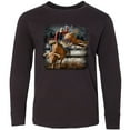 thumbnail image 3 of Inktastic Bull Riding Long Sleeve Youth T-Shirt, 3 of 5