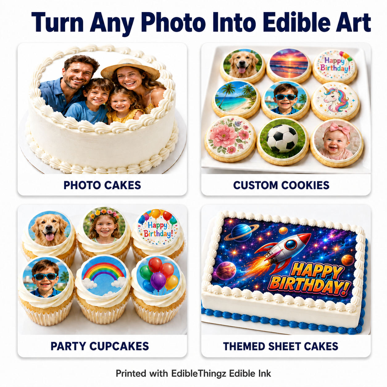 EdibleThingz Edible Ink Cartridge for Cake Decorations 280XXL 281XXL Ink for Printers 5 Pack