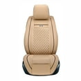 thumbnail image 7 of Leadwolf 2PCs Front Car Seat Covers Leather for Audi for A3 2004-Present 2 Seats Airbag Compatible Water Resistant Front Set Cushion Protector Beige, 7 of 7