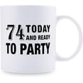 thumbnail image 4 of 74th Birthday Gifts for Women - 1945 Birthday Gifts for Women, 74 Years Old Birthday Gifts Coffee Mug for Mom, Wife, Friend, Sister, Her, Colleague, Coworker - 11oz, 4 of 6