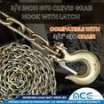 thumbnail image 6 of 6 Pack Heavy Duty G70 3/8" Clevis Slip Hook w/ Safety Latch Flatbed Truck Trailer Transport Tow Chain Hook 6600 lbs WLL, 6 of 8