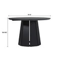thumbnail image 6 of Walker Edison Modern 48" Round Solid Wood Pedestal Dining Table, Black, 6 of 13