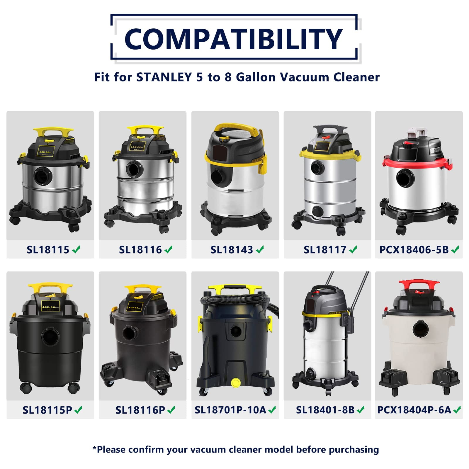 Sacs-filtre jetables de 3 pièces de Stanley