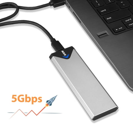 Aluminum M.2 SSD Enclosure, EEEkit USB 3.0 NVME PCI-E Solid State Drive External Enclosure, fit for NVMe M-Key M.2 SSD, Applicable for 2242 / 2260 / (Best Solid State External Hard Drive Mac)