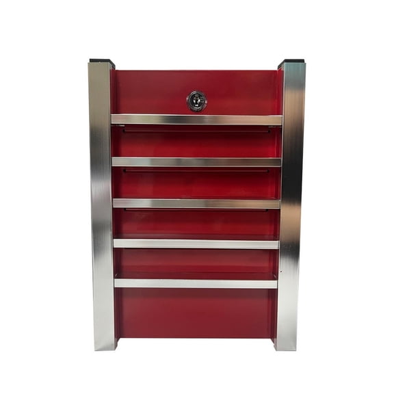 GUOOL Metal Currency Bank Small Lockable Currency Bank Sturdy for Office, Kids, Adults Red