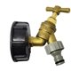 thumbnail image 1 of Adaptador de grifo de jardín de tanque IBC a latón con conector de manguera de 1/2" para aceite, combustible y agua, 1 of 4