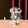 thumbnail image 2 of 360° Rotating Round Makeup Organizer, Clear Cosmetic Storage Shelf, Adjustable Shelf Rotatable Cosmetic Organizer New, 2 of 19