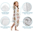 thumbnail image 7 of White Christmas Gingerbread Man Pattern Hooded Bath Towel，50"x30" for Ages 3 To 12 Kids, Quick Dry Lightweight Soft Microfiber Hood Beach Towel Cover Up for Kids, 7 of 7
