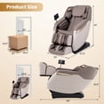 thumbnail image 3 of Costway Full Body Massage Chair Zero Gravity SL Track Recliner with Waist Heating Function, 3 of 10