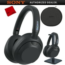 Sony ULT WEAR Noise Canceling Wireless Headphones Massive Bass Comfortable Design, Black WHULT900N/B Bundle w/ Deco Gear Hard Case   Headphone Stand   Microfiber Clot Official Sony USA Partner