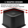 thumbnail image 4 of MQ Bed Risers 4 Inch 4 Pack Black Support 7000LBs, Oversized Furniture Risers for Dorm Beds Frame, Sofa, Desk, Couch, Chairs Legs, 4 of 6