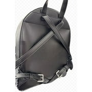 Michael Kors Womens Jaycee MD Zip Pocket Jacquard Backpack Bag Metallic Black Silver 35F4S8TB2J-001