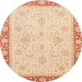 thumbnail image 1 of Ahgly Company Indoor Round Abstract Pastel Orange Abstract Area Rugs, 4' Round, 1 of 6