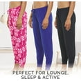 thumbnail image 2 of Jogger Pants for Women 3 Pack Sleep Lounge Casual Sleep Bottom Pajama Pants Set C, X-Large, 2 of 6