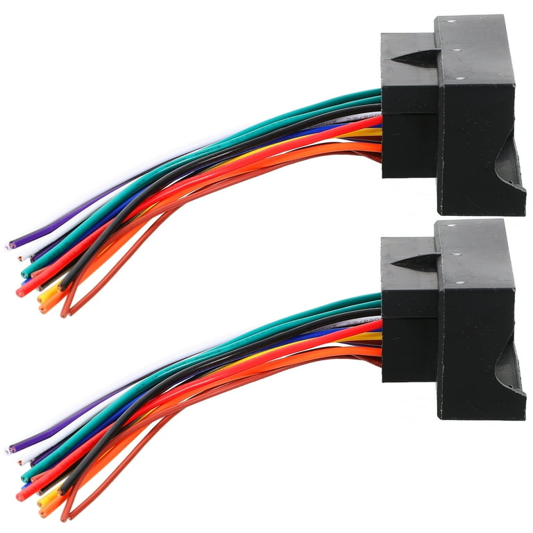 2pcs Stereo Wiring Harness Radio Wiring Harness Adapter Wire Harness Kit for Car Stereo
