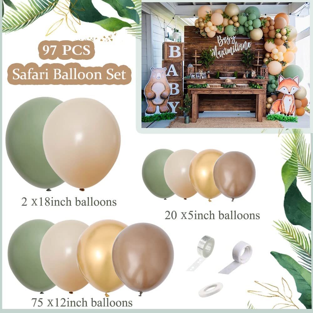 Specool Sage Green Balloon Arch Kit, 95-Piece photo 8