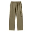 thumbnail image 3 of LIaqionyy Men's Baggy Cargo Pants Elastic Waist Drawstring Casual Loose Joggers Hiking Outdoor Trousers with Pockets, 3 of 4