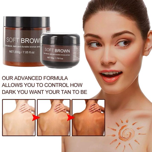 Crema de bronceado rápida para niñas, Gel de lujo Natural, crema marrón para el cuidado de la piel, 50g Fivean unisex