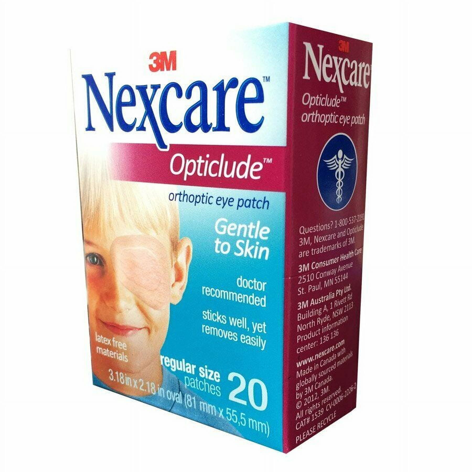 Nexcare™ Opticlude™ Orthoptic Eyepatch, Regular, 3.18in x 2.18in 20 patches/box